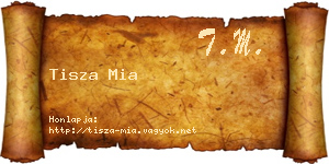 Tisza Mia névjegykártya